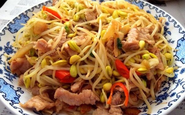 豆芽炒肉怎么做？豆芽炒肉的做法(3)