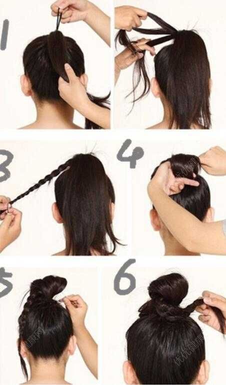 洗澡时随手扎个丸子头 丸子头一分钟搞定简单又好看(1)
