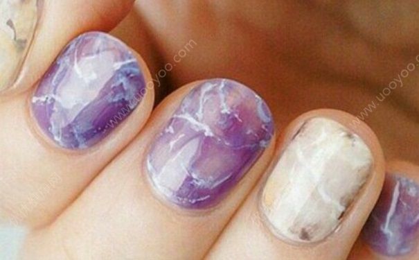 大理石美甲怎么做？大理石美甲视频教程(1)